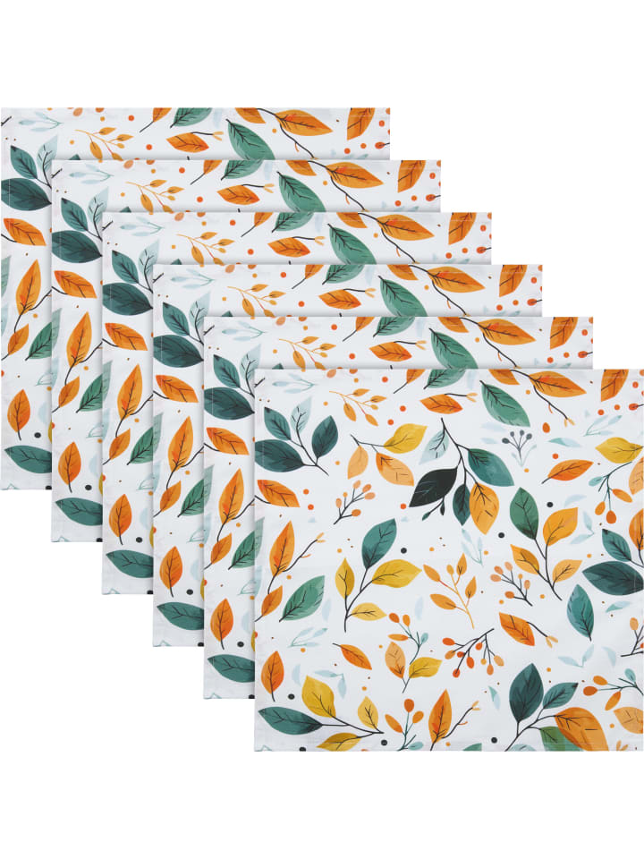 Baumwolle Serviette 6er-Pack in bunt