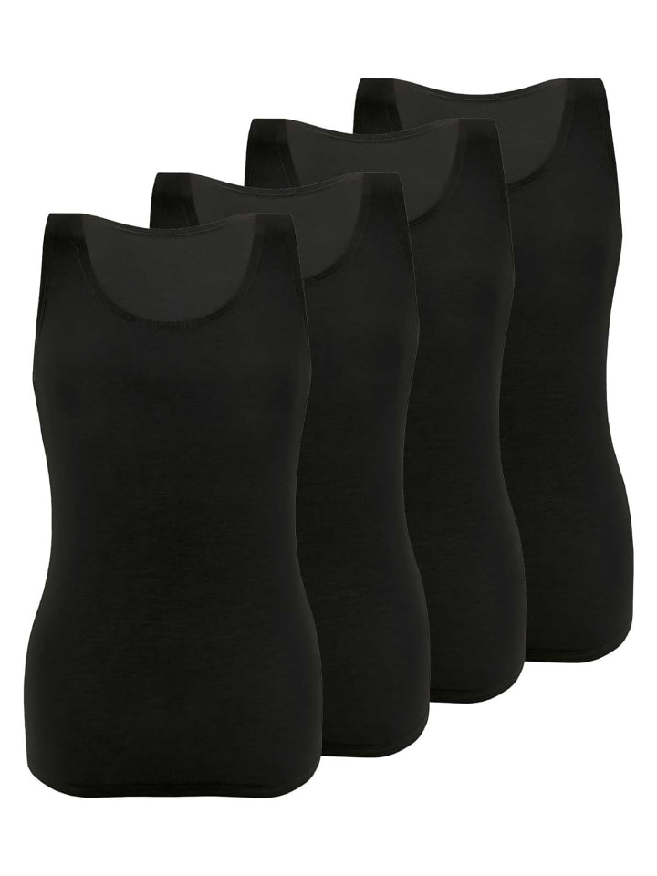 4er Sparpack Top in black black