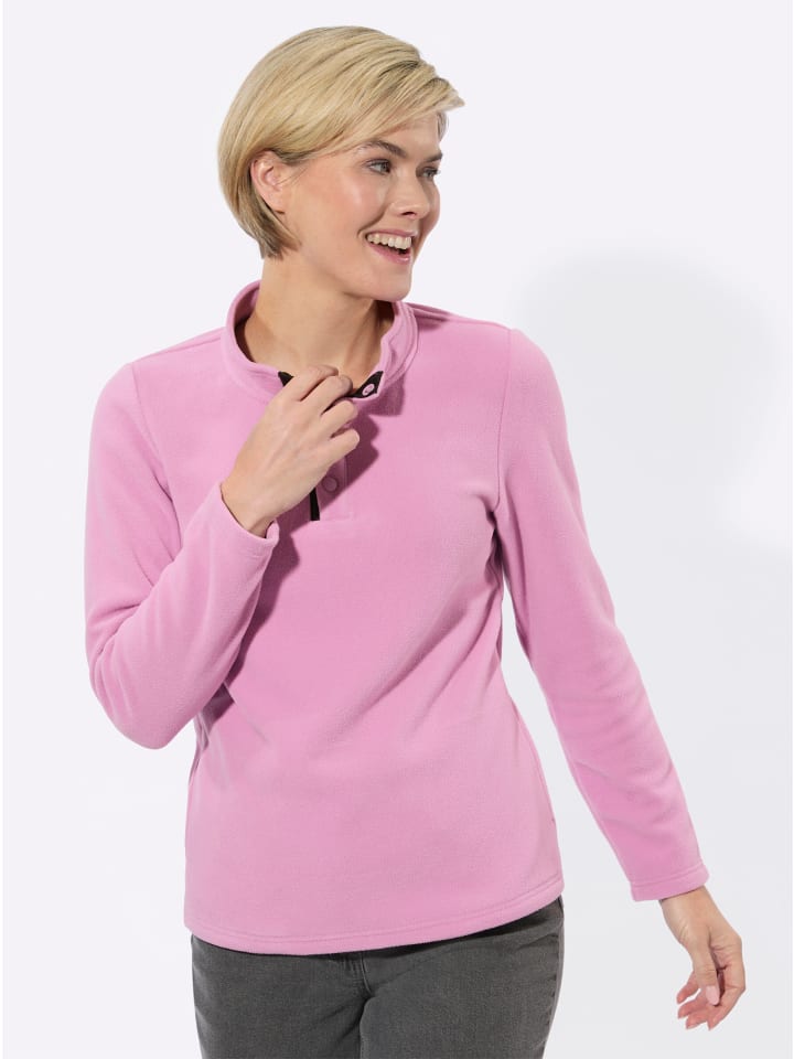 Fleece-Shirt in orchidee