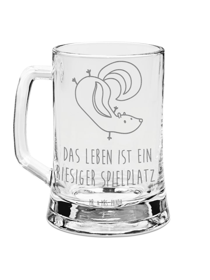 Krug Stinktier Handstand mit Spruch in Transparent
