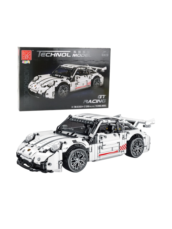 Bausteine GT-Rennwagen Weiß 1:14 1268 Stk.