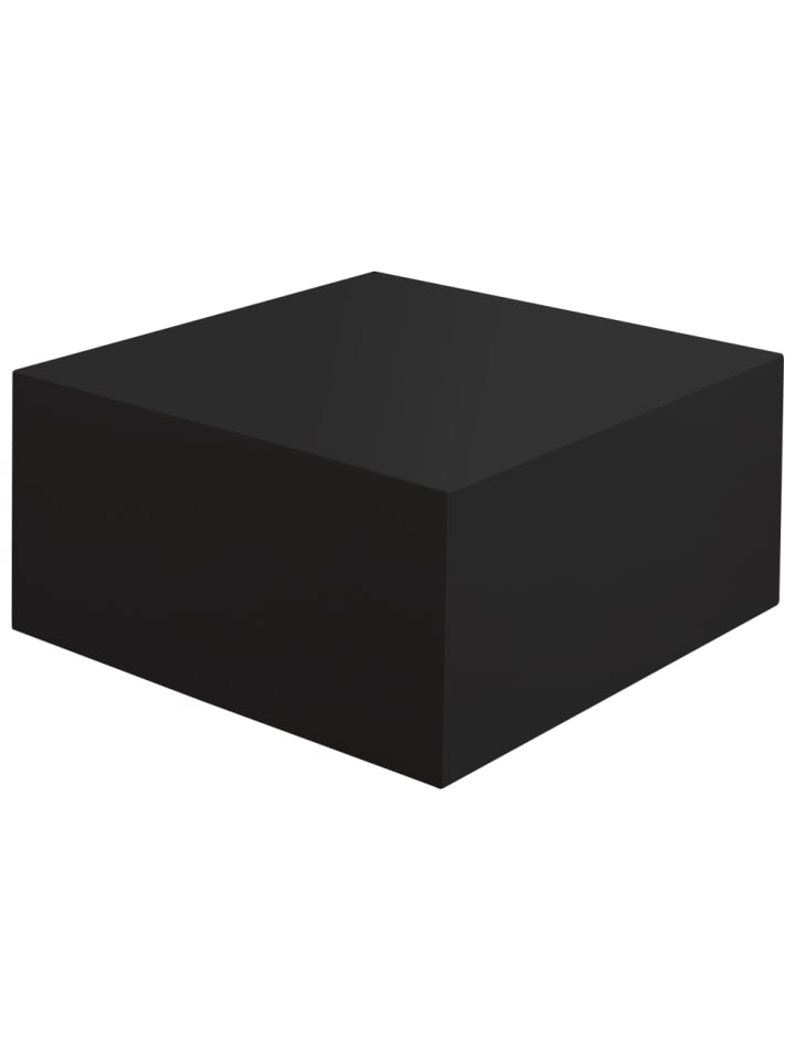 Couchtisch quadratisch 60x60 cm aus MDF Hochglanz lackiert in Schwarz