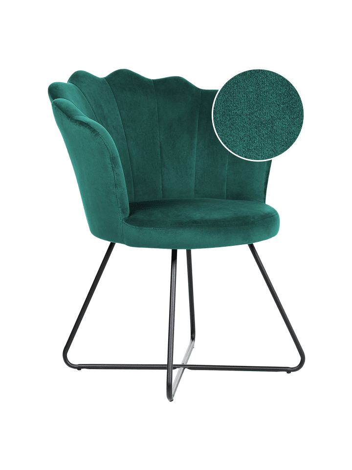 Sessel LOVELOCK in Grün/Schwarz - (W) 67 x (H) 86 x (L) 70 cm
