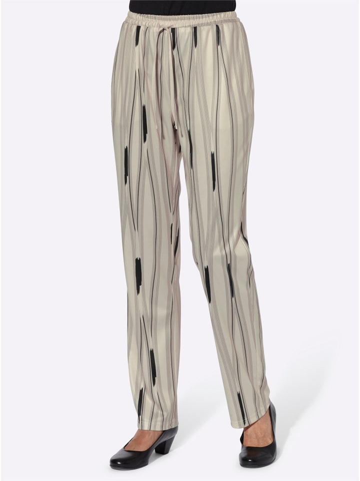 Jersey-Hose in sand-gewellt
