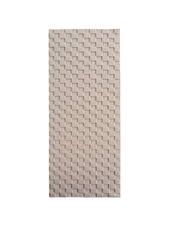 Kurzflor Teppich Helix 2203 Läufer in Beige
