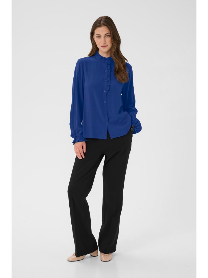 Langarm - Hemd CRVenea Straight fit in Galaxy Blue