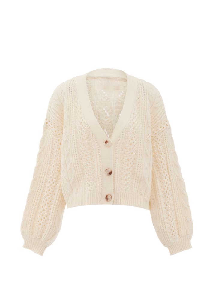 Damen Sweater in WOLLWEISS