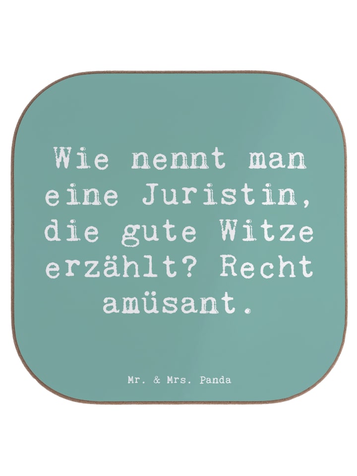 Untersetzer Spruch Juristin Humor mit Spruch in Meeresbrise
