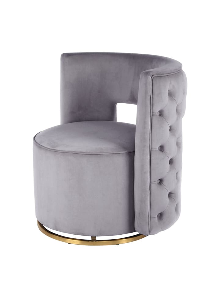 Sessel Drehsessel Beverly 125 in grau - gold