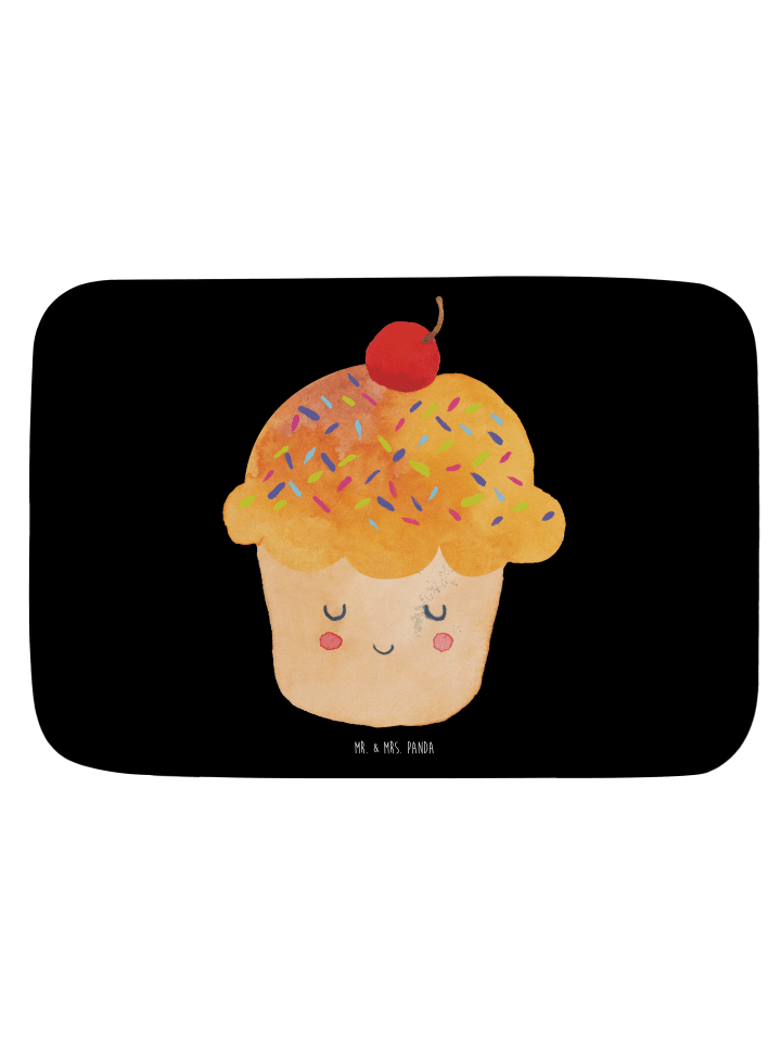 Badvorleger Cupcake ohne Spruch in Schwarz