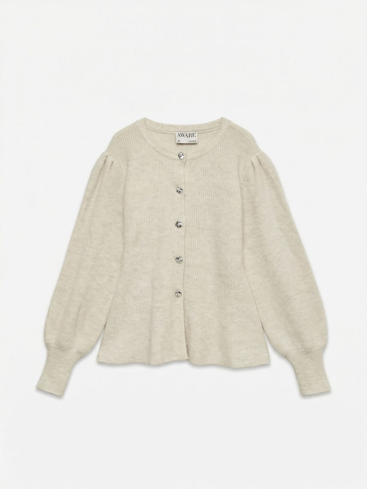 Strickjacke in Pumice Stone