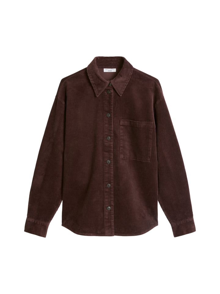 Cordbluse relaxed in Espresso Brown