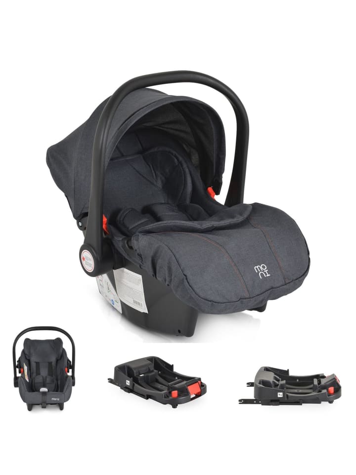 Trio Set mit Isofixbasis (40 - 87cm) in schwarz