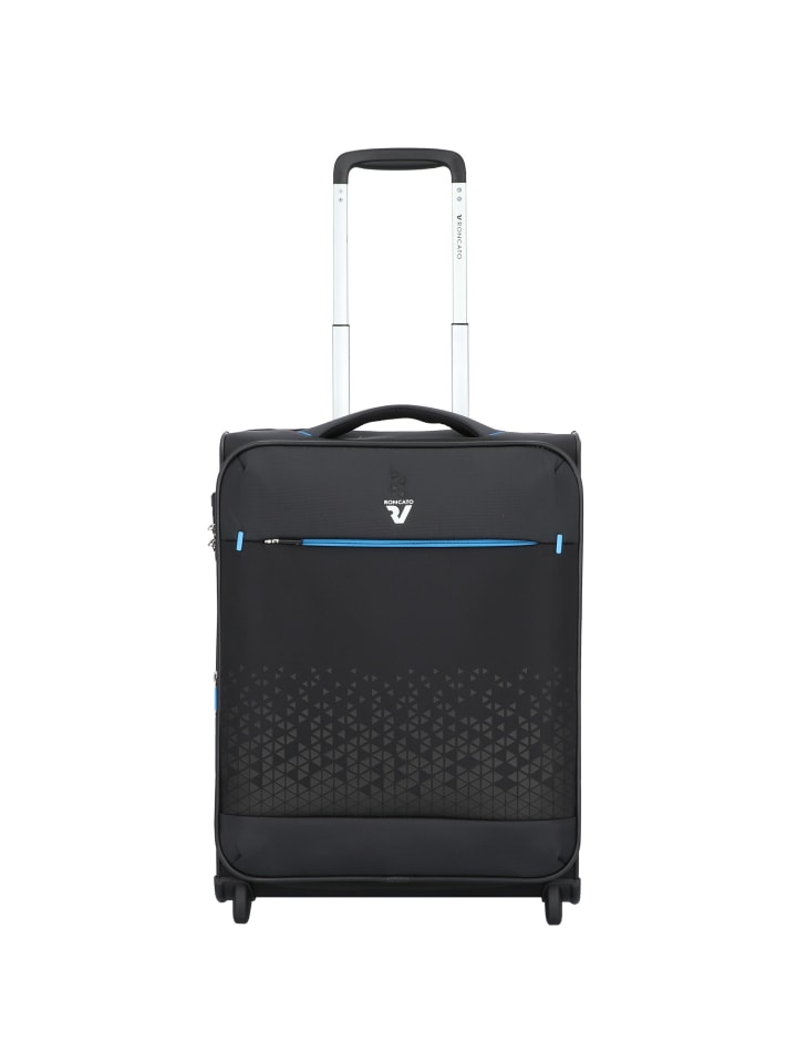 Crosslite 2 Rollen Kabinentrolley S 55 cm mit Dehnfalte nero