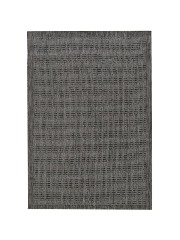Indoor Outdoor Teppich Giza 1410 Läufer in Schwarz