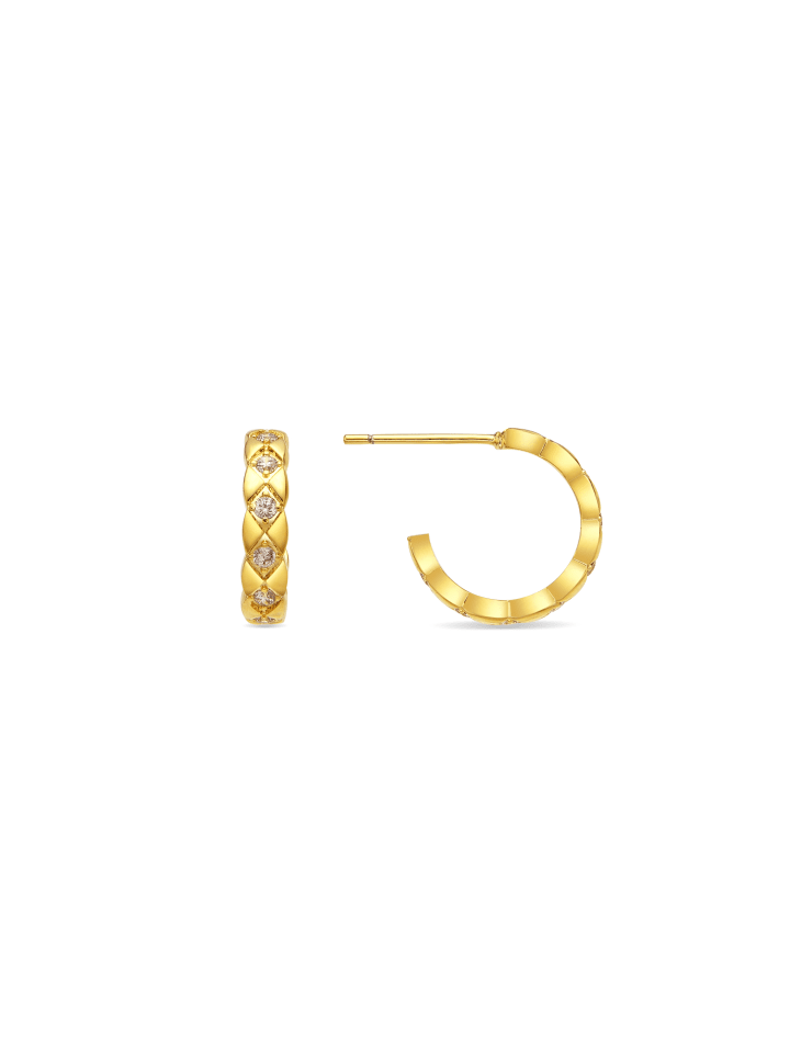 Ohrringe Efla mit 18 Karat Gelbgold-Finish – EFLA
