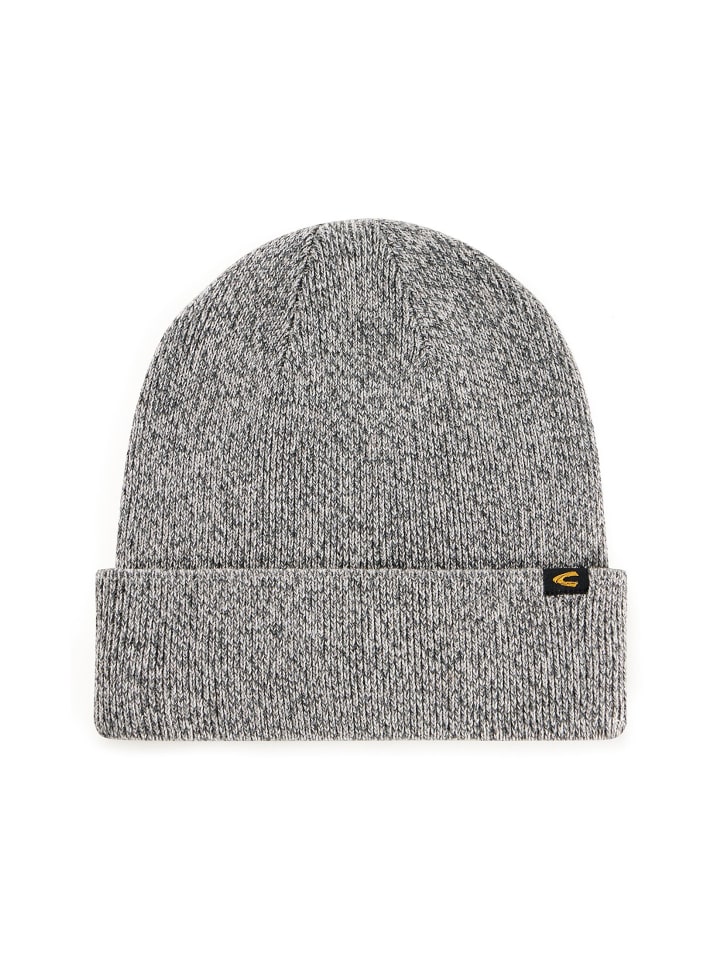 Strickmütze mit Umschlag in Grau