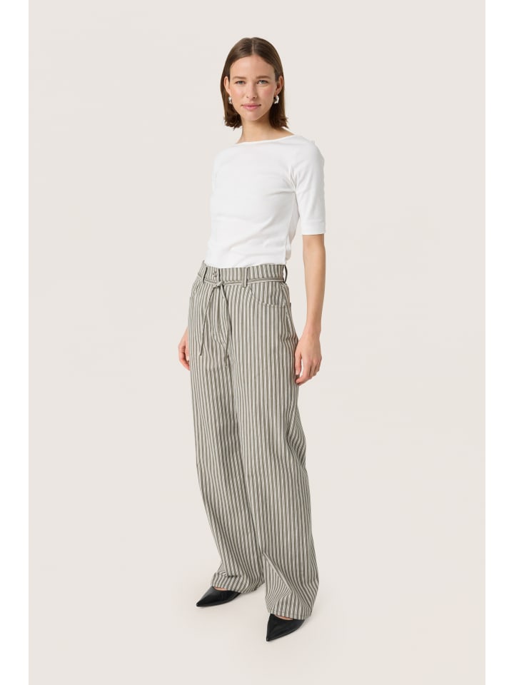 Jeans SLLibby Gerade Passform in Grape Leaf Denim Stripe