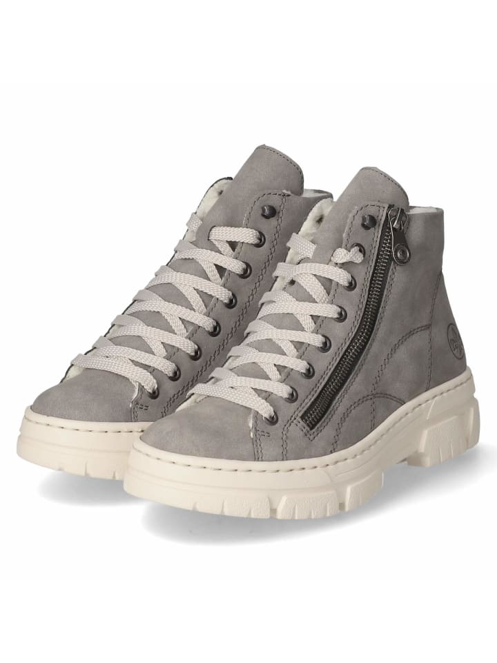 Schnürstiefeletten in grau