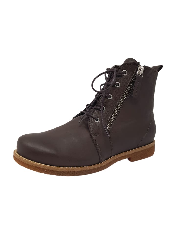 Schnürstiefeletten in Braun