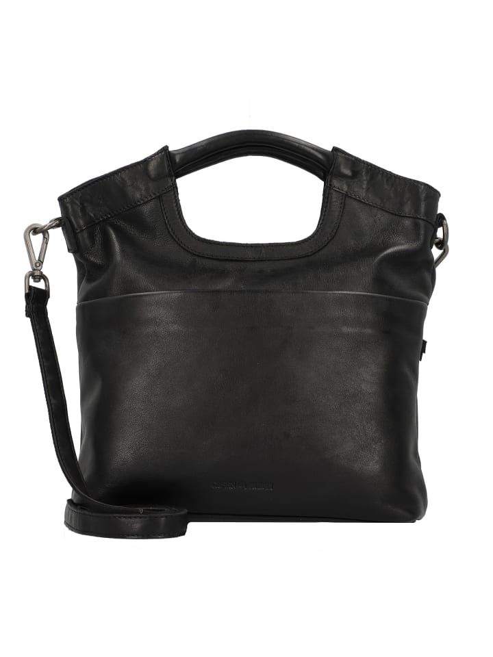 Colombiana Handtasche Leder 31 cm black