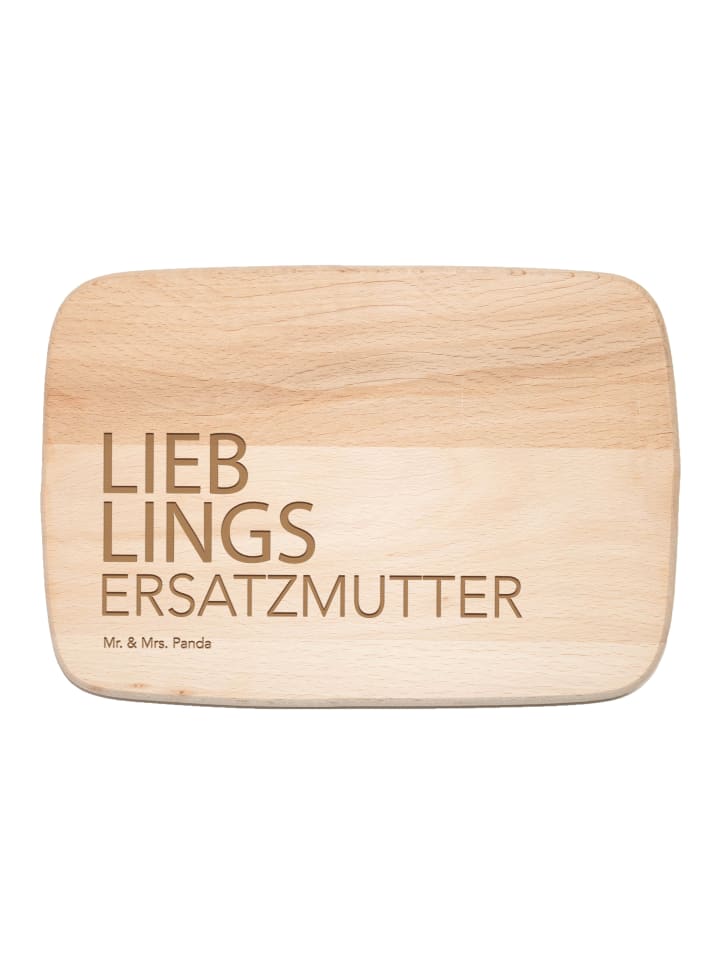 Frühstücksbrett Ersatzmutter mit Spruch in Transparent