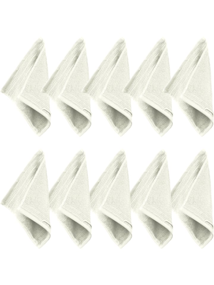 Frottier Seiftuch 10er-Pack Heidelberg in creme