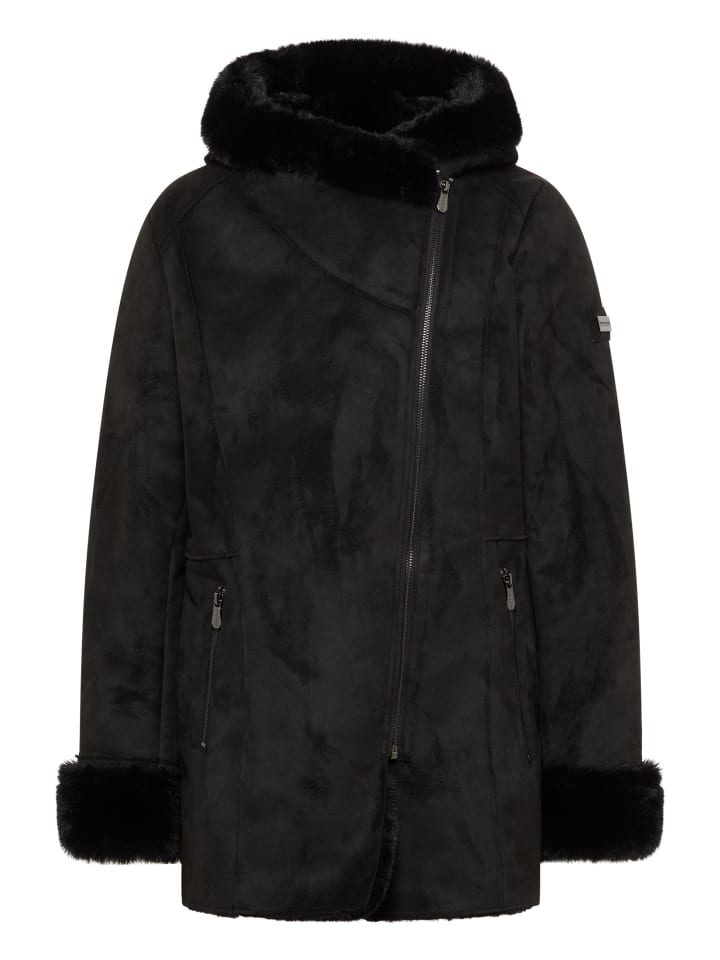 Lederimitatjacke MDM807 in Schwarz