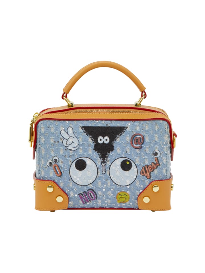 Women Handbag in Blue Light Brown