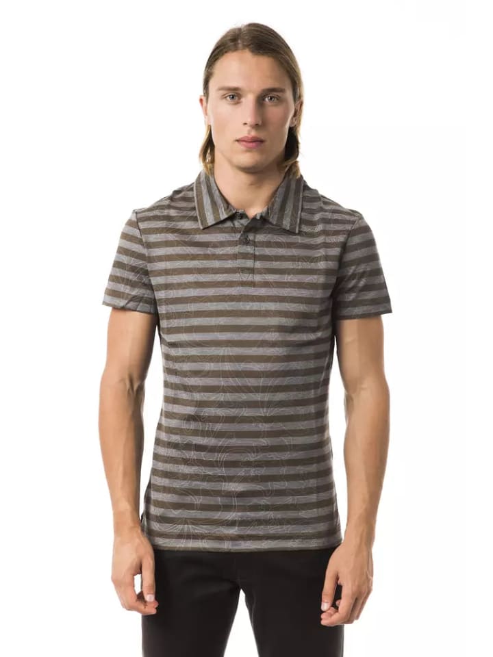 Grau Baumwolle Herren Polo Hemd