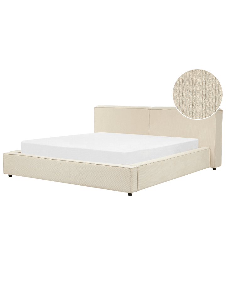 10-tlg Doppelbett LINARDS in Beige