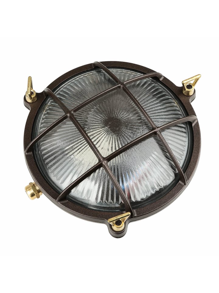 Außen Wandlampe Ø 21 x (H)21 cm in Rostbraun Antik