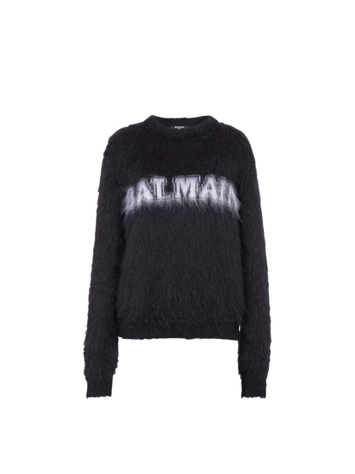 Schwarz Mohair Sweatshirt