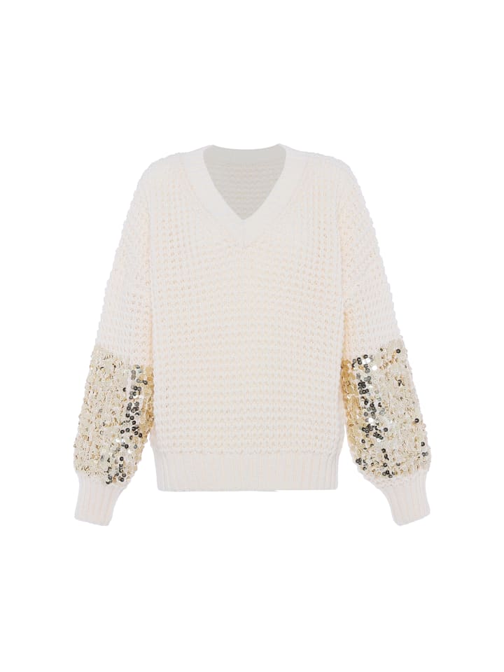 Damen Sweater in WOLLWEISS