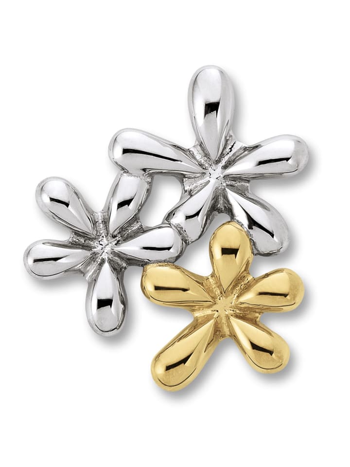 Blume Anhänger aus 925 Silber in silber