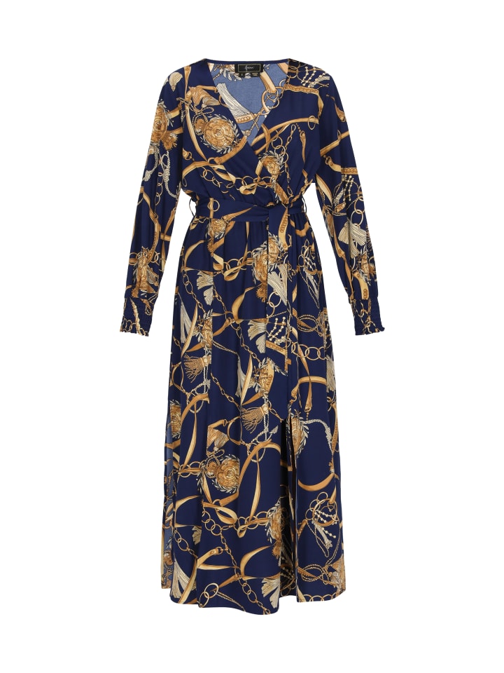 Women Dress in navy multicolor
