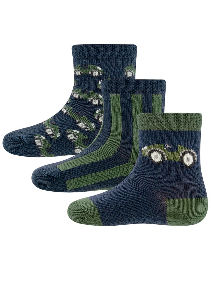 2er-Set Socken 3er Pack Rennauto in tinte-lichen