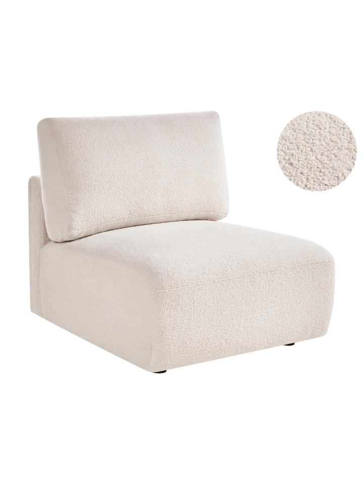 Sofaelement MESNALI in Weiß/Schwarz - (W) 80 x (H) 84 x (L) 95 cm