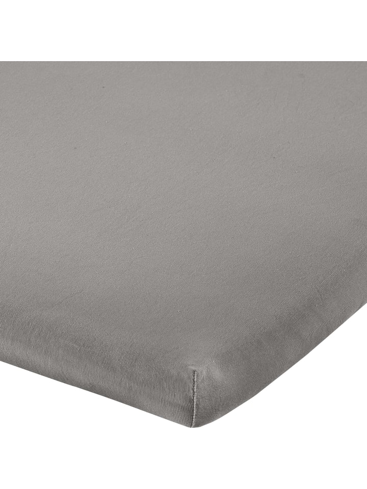 Single-Jersey Topper-Spannbettlaken Denver in grau