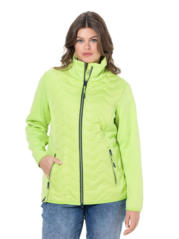 Steppjacke in neon grün