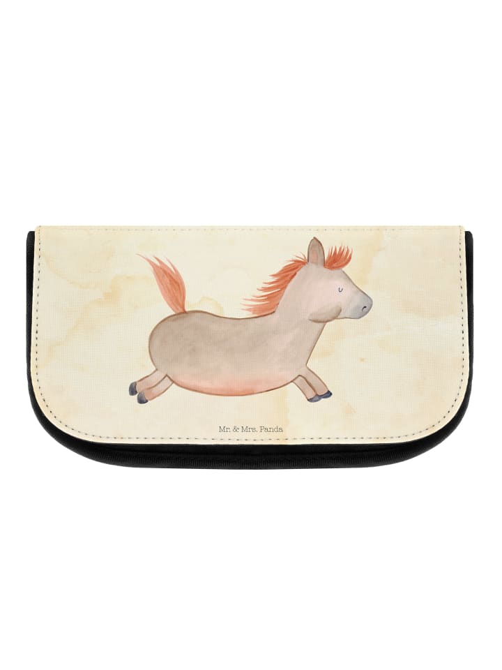 Schminktasche Pferd Springen ohne Spruch in Vintage
