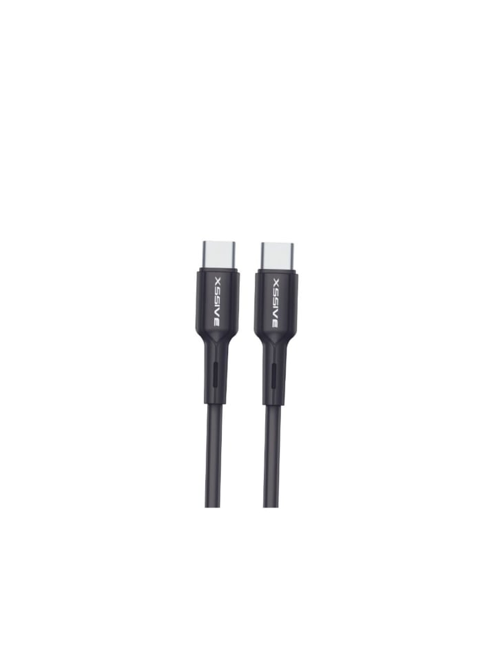3 Meter USB-C zu USB-C Ladekabel 2.4A Output Datenkabel Lade in Schwarz