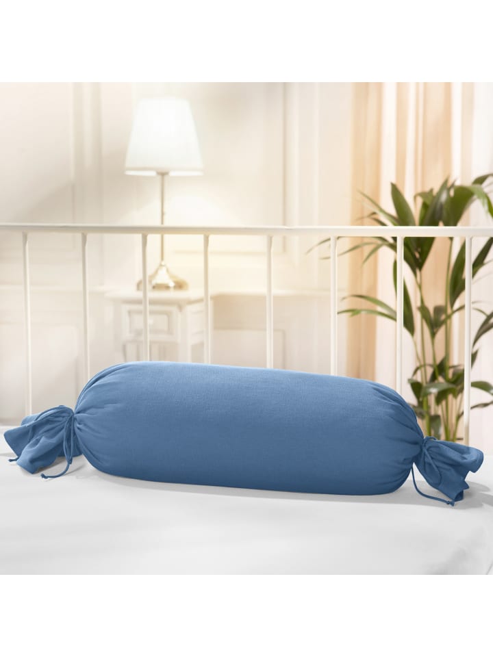 Interlock-Jersey Nackenrollenbezug in rauchblau