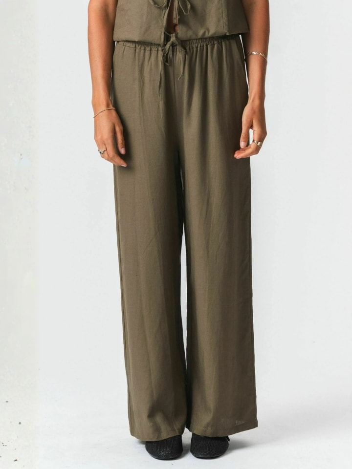 Hose Hørbukser in Green