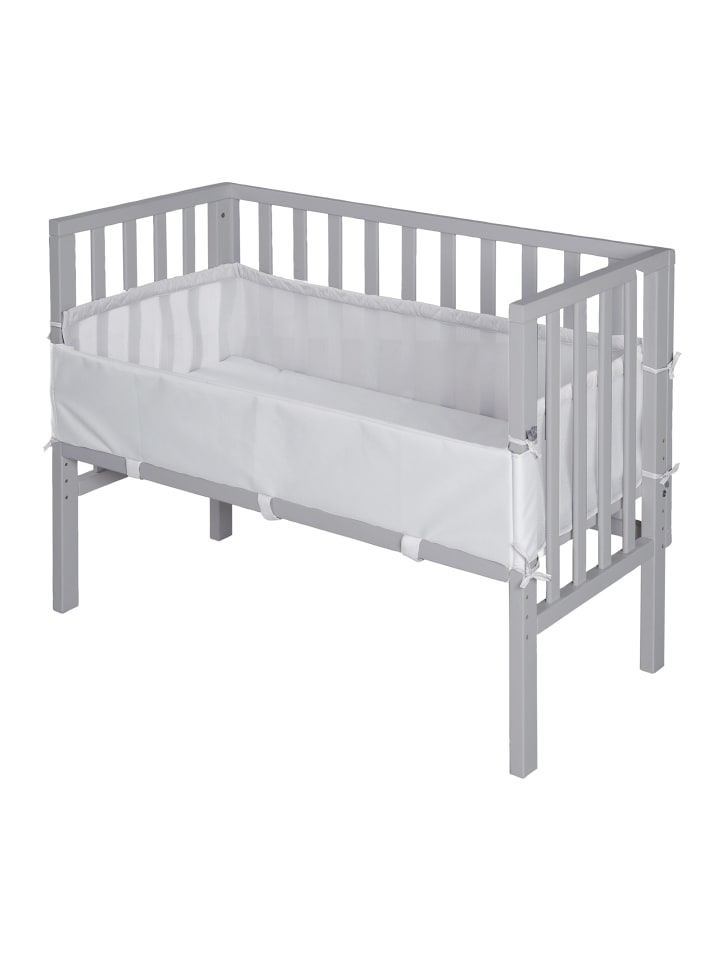 Beistellbett 2in1 roba Style + Matratze, Nestchen & Barriere, höhenverstellbar