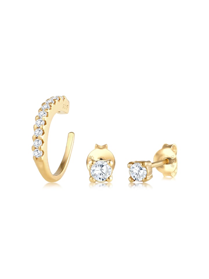 Ohrringe 925 Sterling Silber in Gold