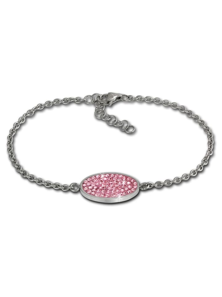 Armband Edelstahl ca. 18cm bis 21cm Oval