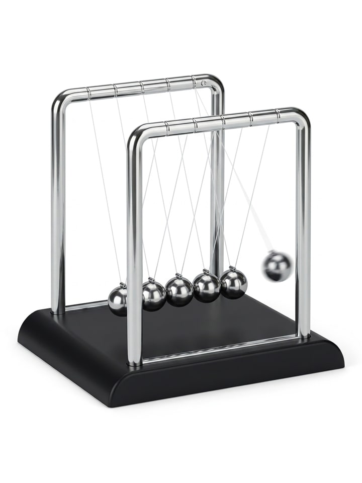 Newton Pendel in Silber