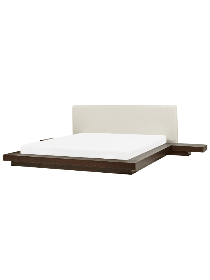 4-tlg Doppelbett ZEN in Braun/Weiß