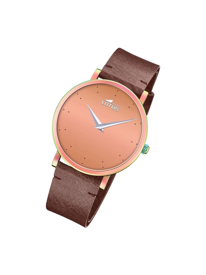 Analog-Armbanduhr Lotus Minimalist braun mittel (ca. 38mm)
